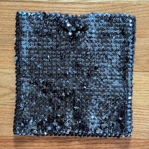 Black and Blue Sequin Fabric